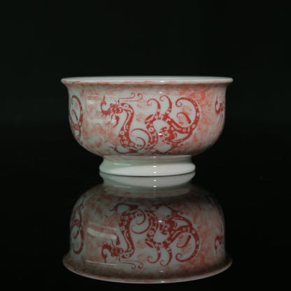 Unique Piece Jingdezhen Hand-Painted Underglaze Teacup 80ml
