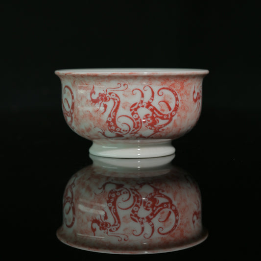 Unique Piece Jingdezhen Hand-Painted Underglaze Teacup 80ml