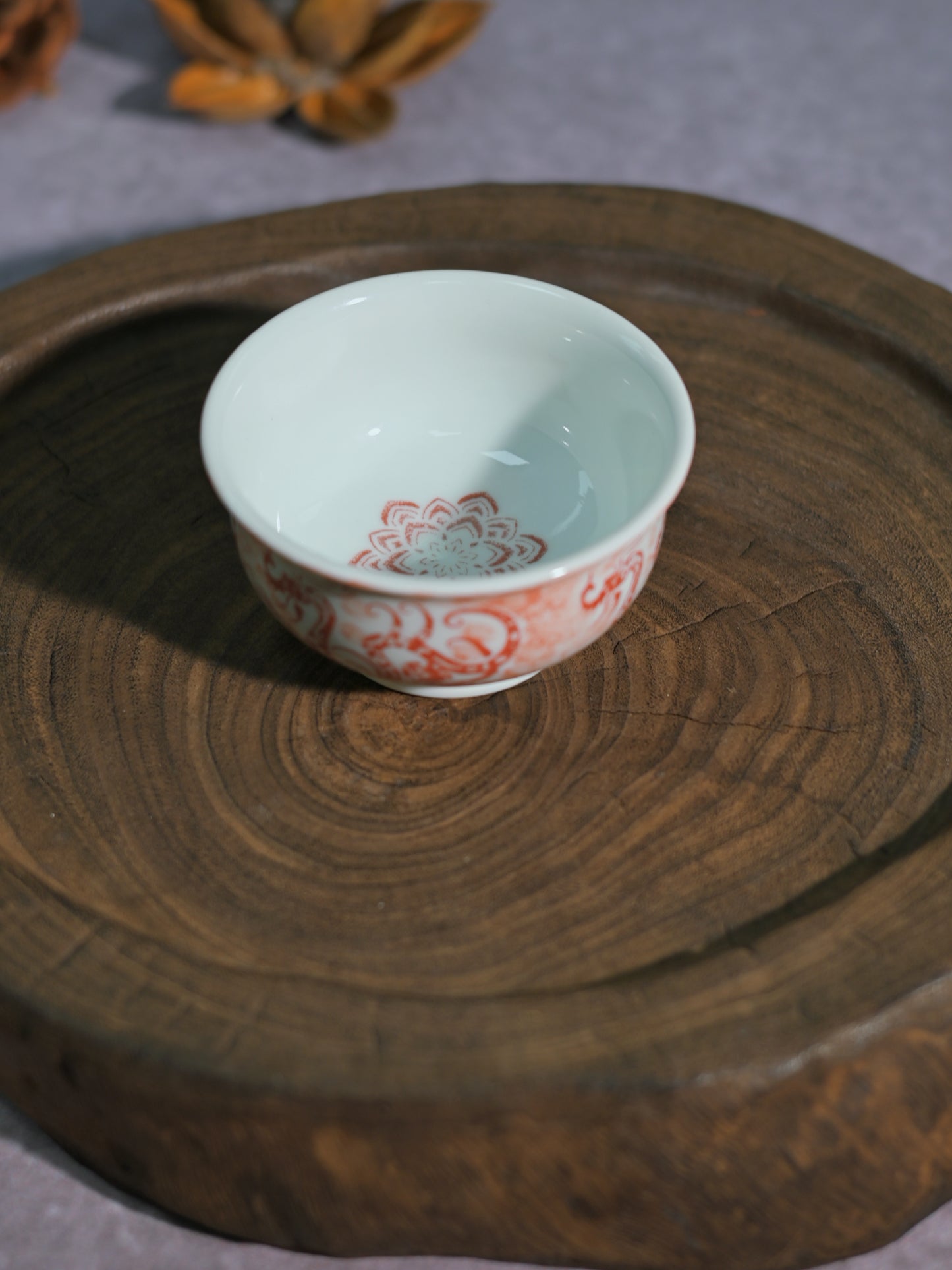 Unique Piece Jingdezhen Hand-Painted Underglaze Teacup 80ml