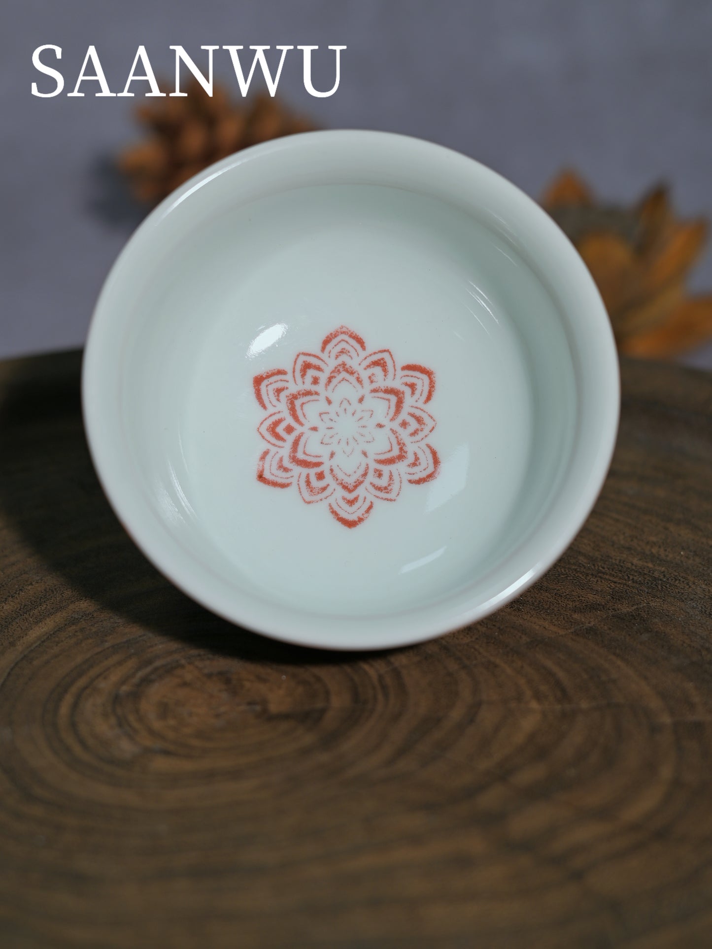 Unique Piece Jingdezhen Hand-Painted Underglaze Teacup 80ml