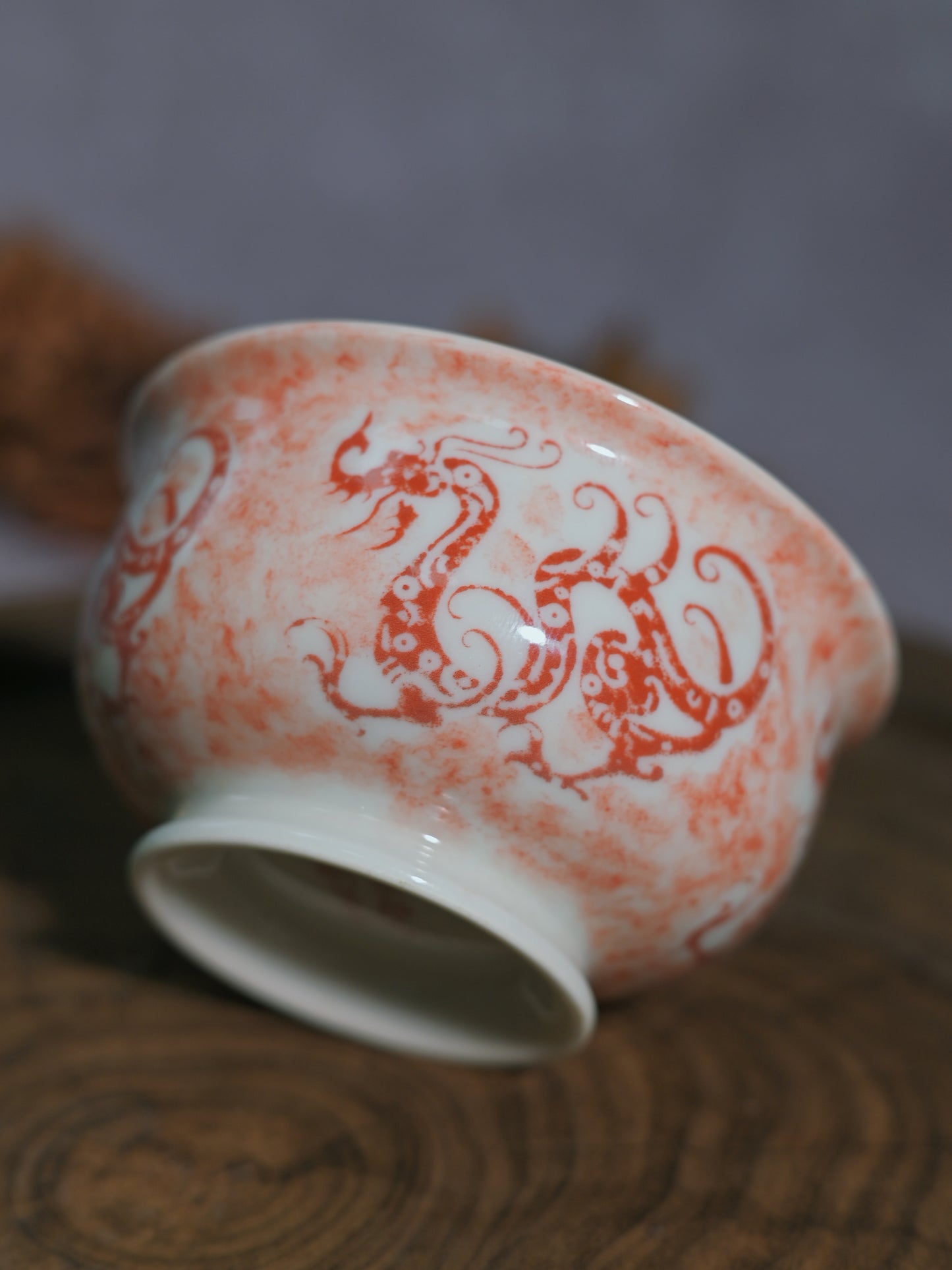 Unique Piece Jingdezhen Hand-Painted Underglaze Teacup 80ml