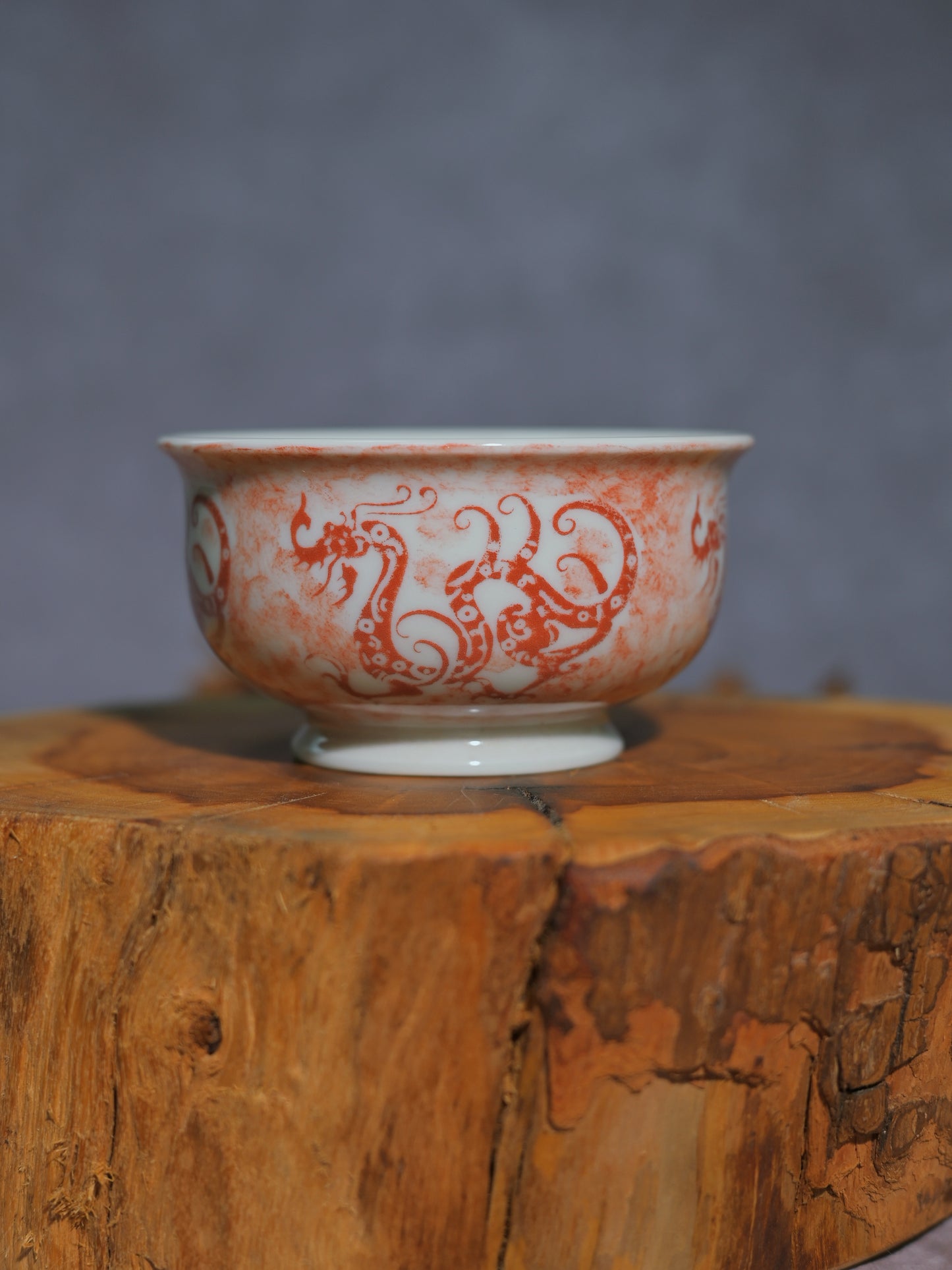 Unique Piece Jingdezhen Hand-Painted Underglaze Teacup 80ml