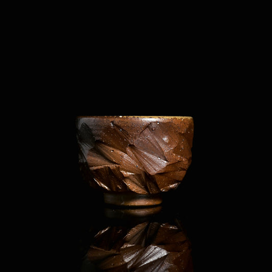 Einzigartige handgemachte Holzofen-Eisen-Ton-Bernsteintropfen-Teetasse 130ml