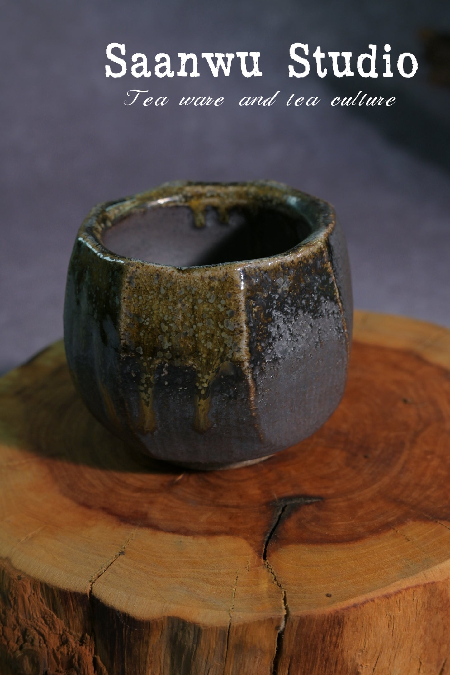 Unique Piece Handmade Wood-Fired Wabi-sabi Style Teacup 80ml