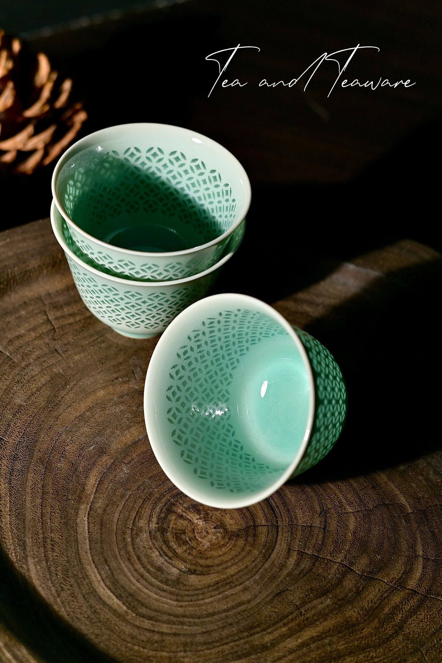 Tasse à thé Linglong en céladon de Longquan