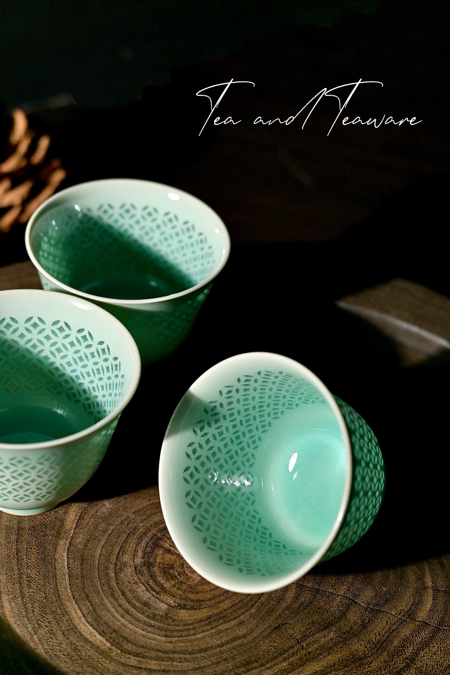 Tasse à thé Linglong en céladon de Longquan