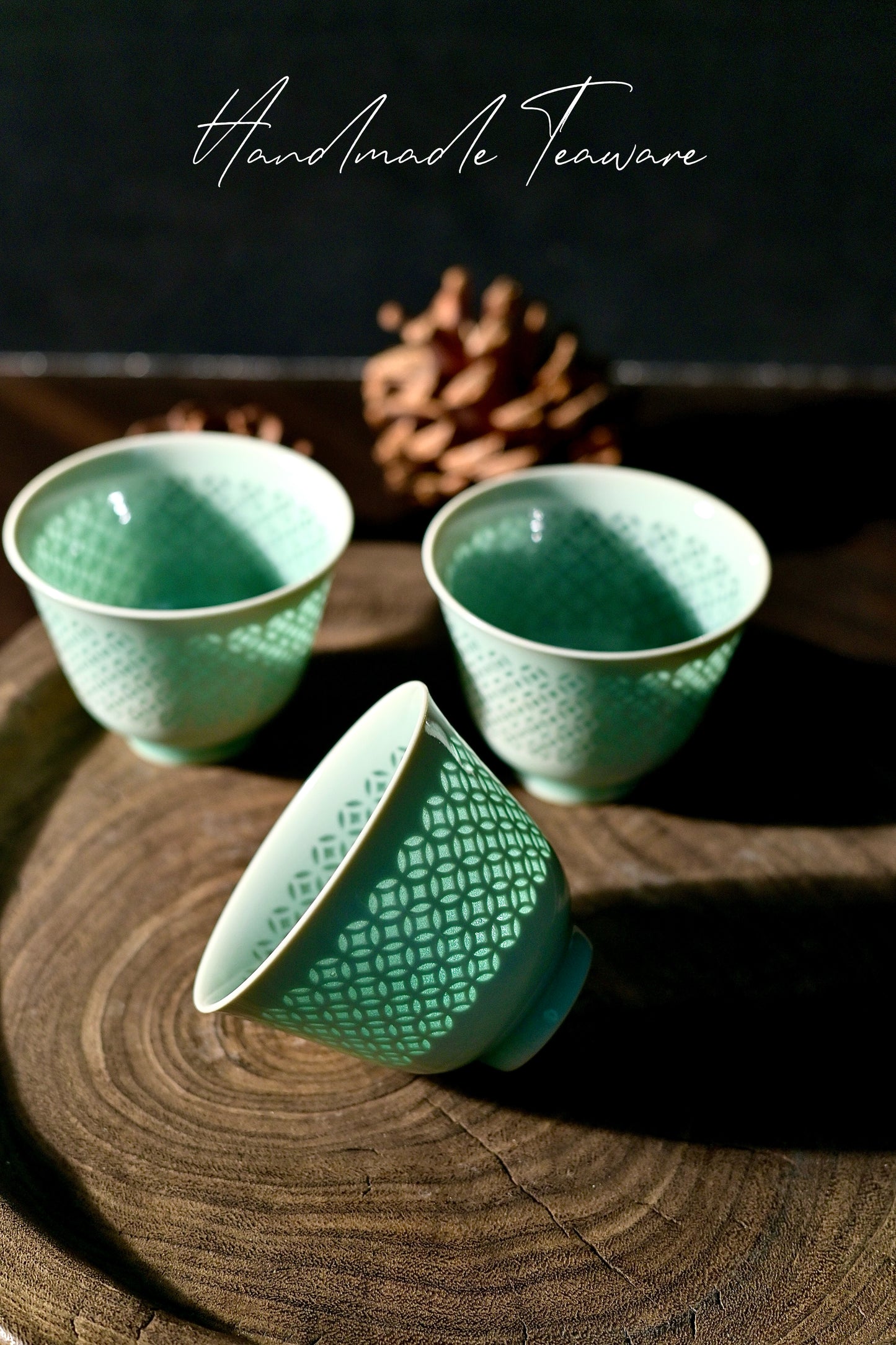 Tasse à thé Linglong en céladon de Longquan