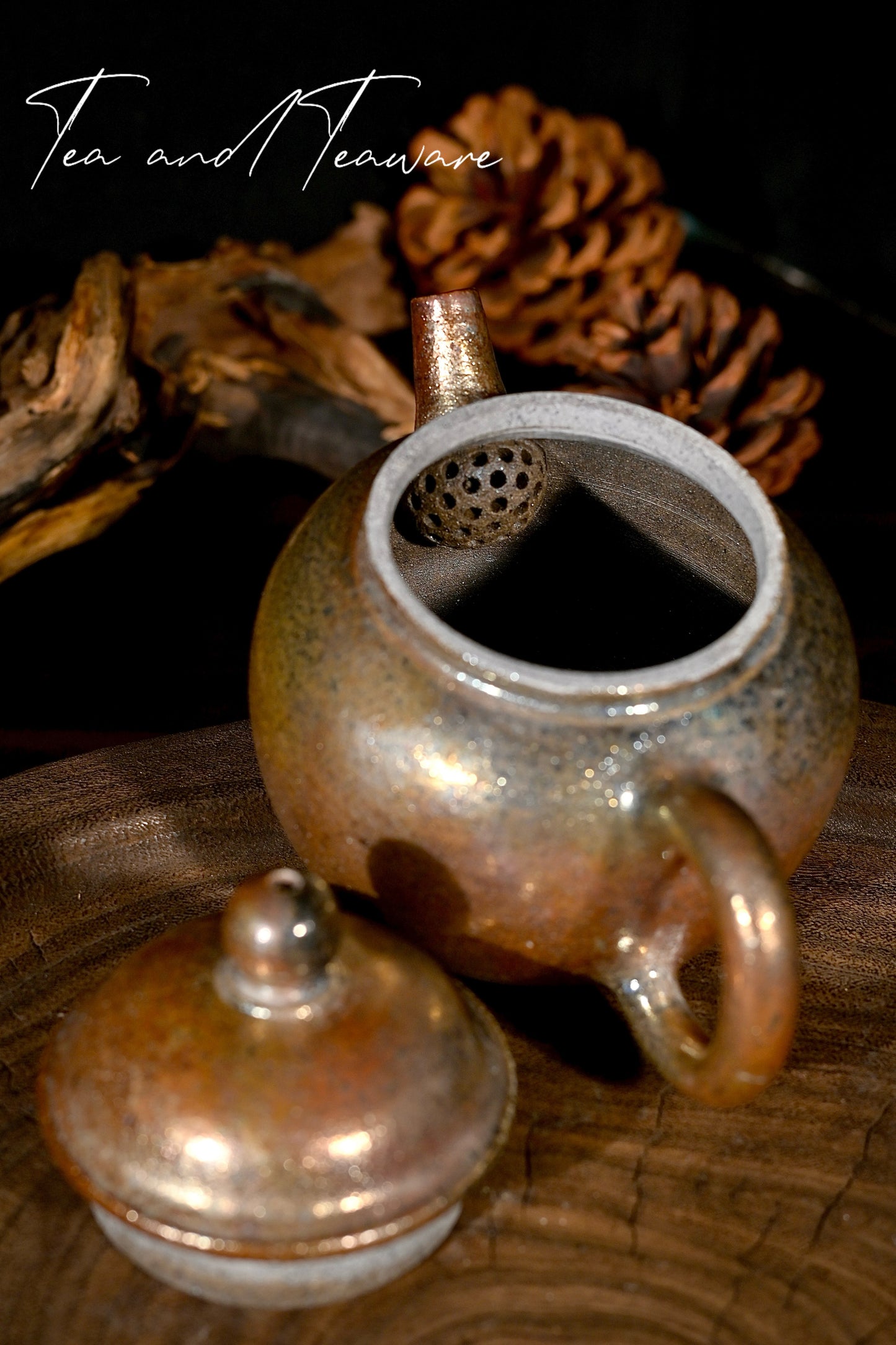 Unique Piece Wood-Fired Iron-Clay Teapot Pear Shape 200ml