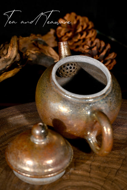 Unique Piece Wood-Fired Iron-Clay Teapot Pear Shape 200ml