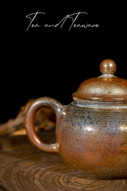 Unique Piece Wood-Fired Iron-Clay Teapot Pear Shape 200ml