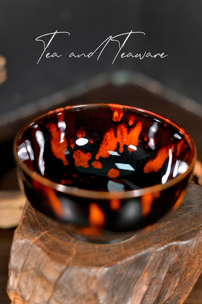 Unique Piece Jizhou Ware Tortoiseshell Glaze Handcrafted Teacup 100ml