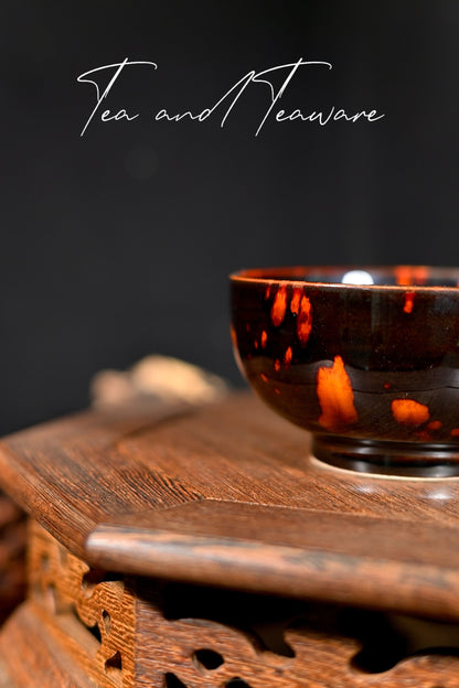 Unique Piece Jizhou Ware Tortoiseshell Glaze Handcrafted Teacup 100ml