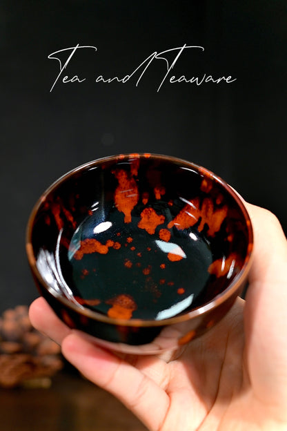 Unique Piece Jizhou Ware Tortoiseshell Glaze Handcrafted Teacup 100ml