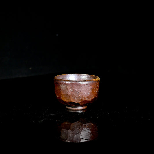 Unique Piece Handcrafted Hand-Faceted Wood-Fired Teacup 80ml