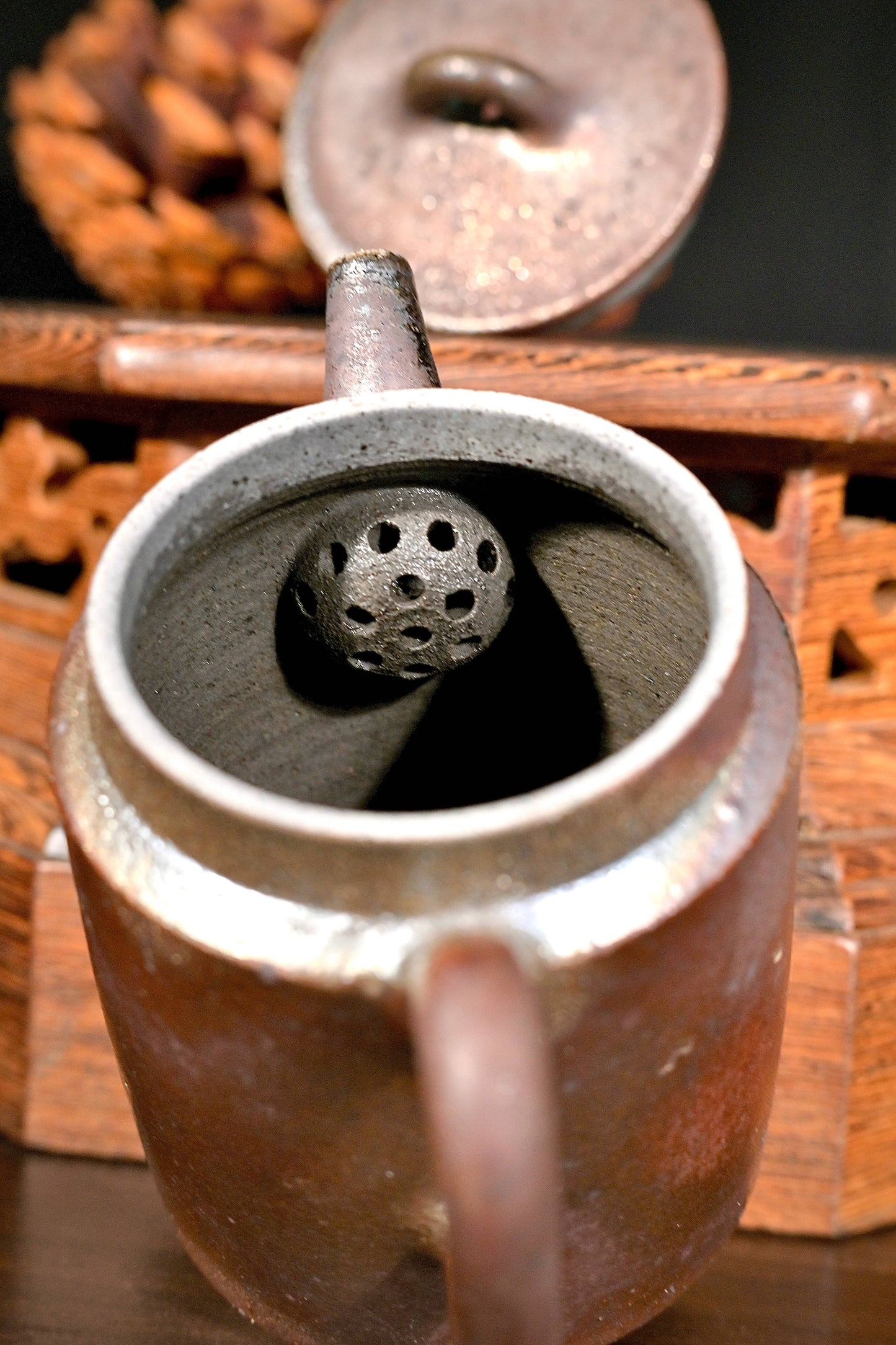 Unique Piece Handcrafted Wood-Fired Iron-Clay Jing Lan Teapot 150ml