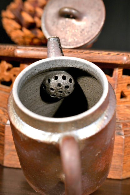 Unique Piece Handcrafted Wood-Fired Iron-Clay Jing Lan Teapot 150ml