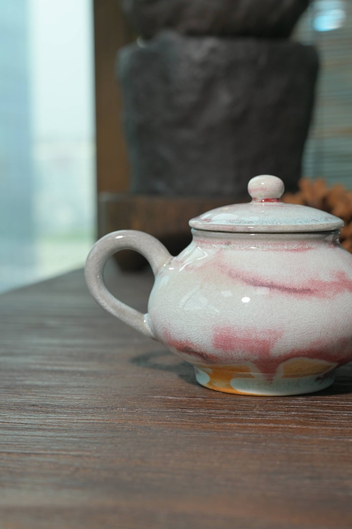 Unique Piece Wood-fired Suda-Glaze Teapot 100ml