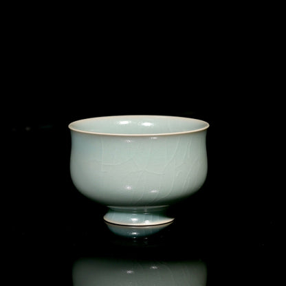 Ru Ware Sky-Green Chime-Shaped Master Cup with High Foot 100ml