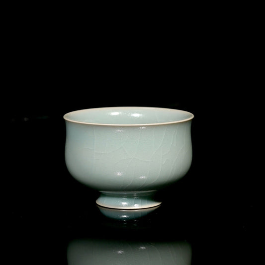 Ru Ware Sky-Green Chime-Shaped Master Cup with High Foot 100ml