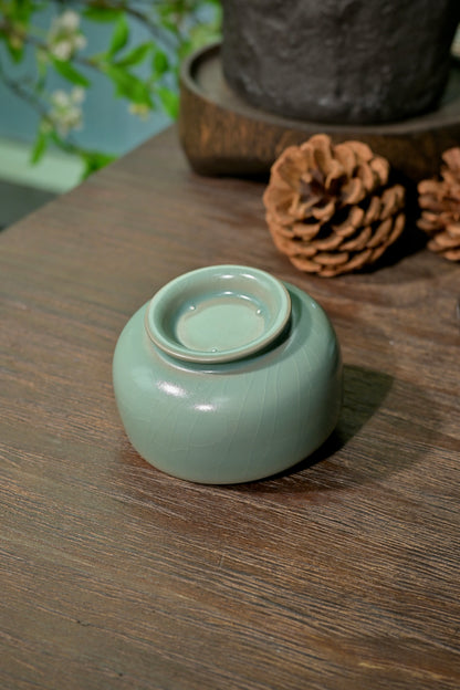 Ru Ware Sky-Green Chime-Shaped Master Cup with High Foot 100ml