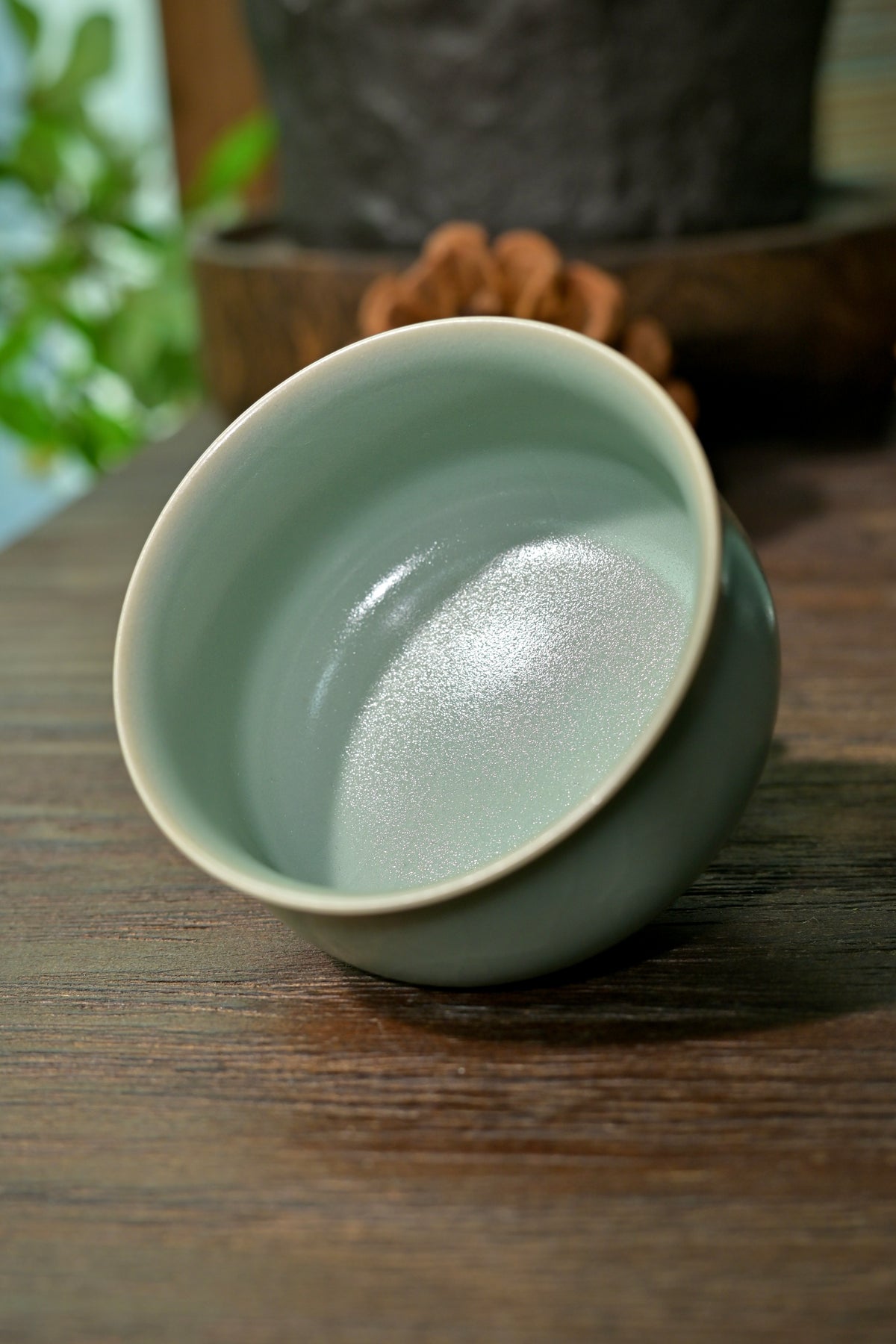 Ru Ware Sky-Green Chime-Shaped Master Cup with High Foot 100ml