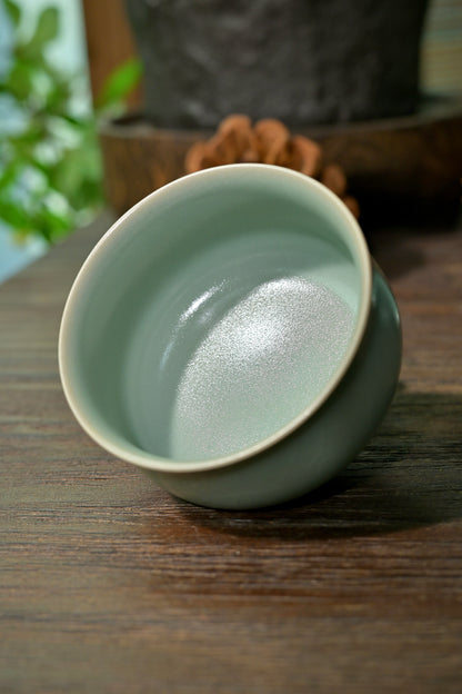 Ru Ware Sky-Green Chime-Shaped Master Cup with High Foot 100ml