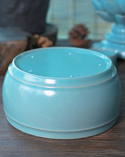 Ru Ware Sky-Green Glazed Drum-Form Water Basin / Tea Basin 1300ml