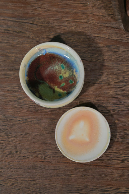 Théière Poire en Terre Cuite Fer Forgé Cuite au Four à Bois Pièce Unique 180ml