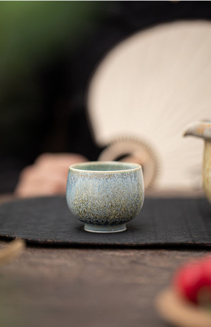 Gaiwan Aiguilles de Pin en Cristal Émaillé et Transformé au Four