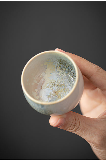 Gaiwan Aiguilles de Pin en Cristal Émaillé et Transformé au Four