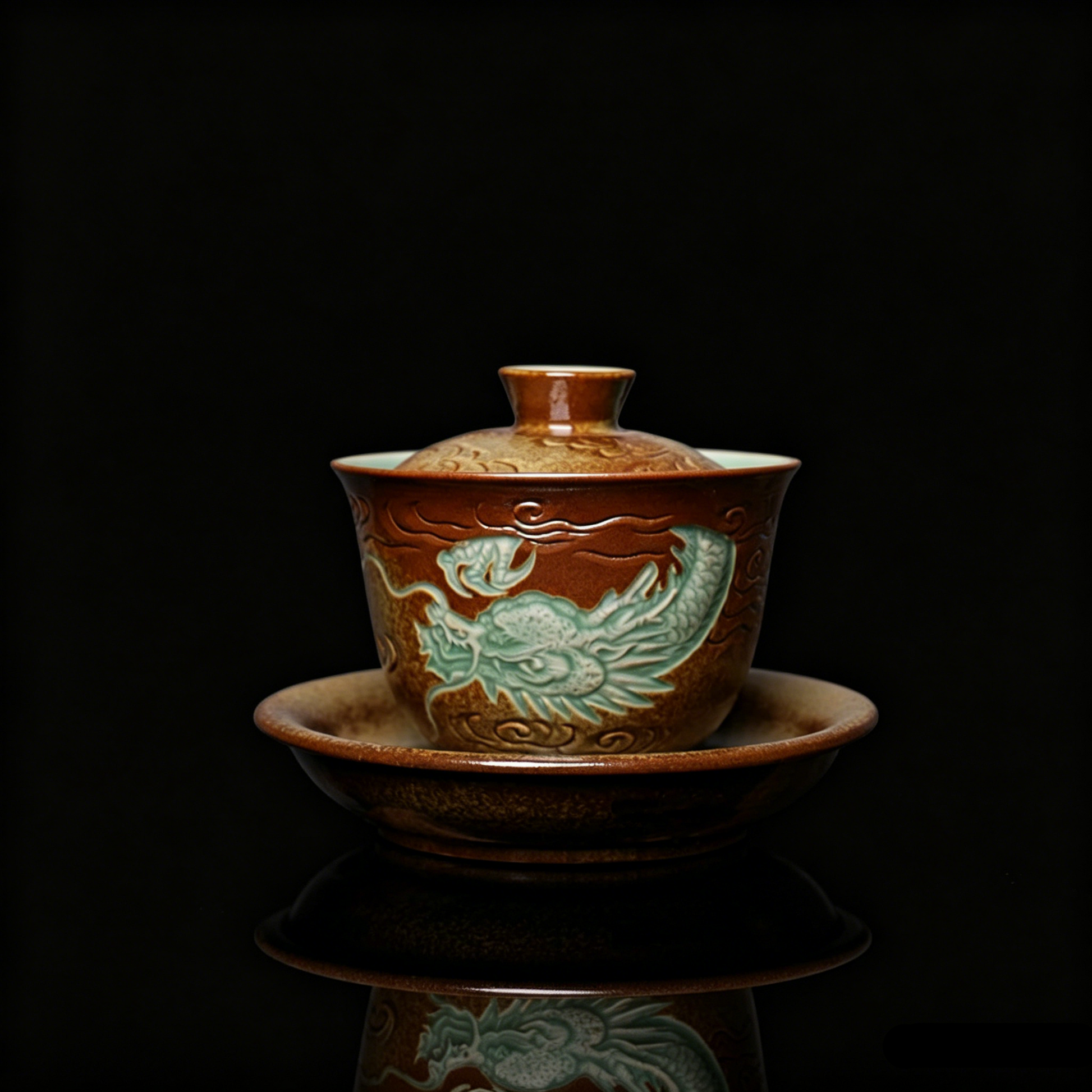 Artisan Porcelain Gaiwan for Oolong Tea Ceremony - Saanwu