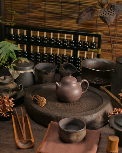 Yixing Purple Clay eggplant Shape Teapot  Zisha Pot