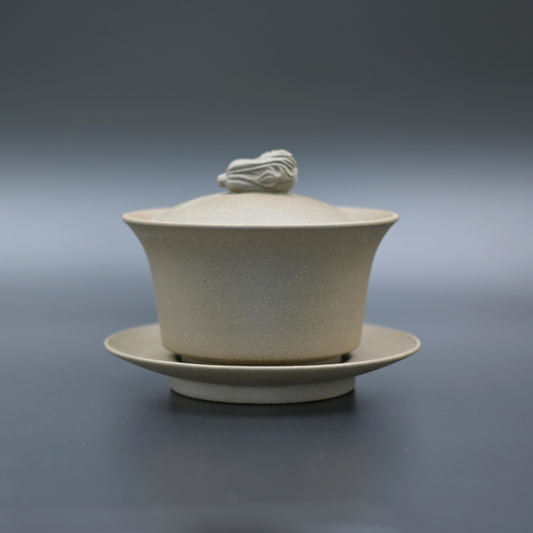 Yixing Original Ore Purple Clay Handmade Three-Talent Gaiwan