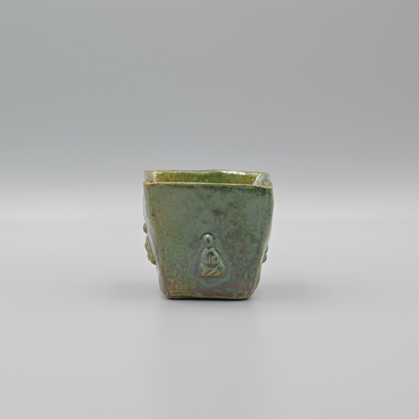 Hand-made Dunhuang Memory Buddha Bronze Glaze Porcelain Tea Cup