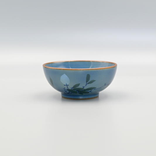 Jingdezhen Hand-Painted Blue and White Glazed Underneath White Camellia Master Cup