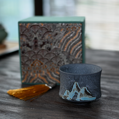 Tasse de maître créative faite à la main à parois fines de style Wabi-sabi