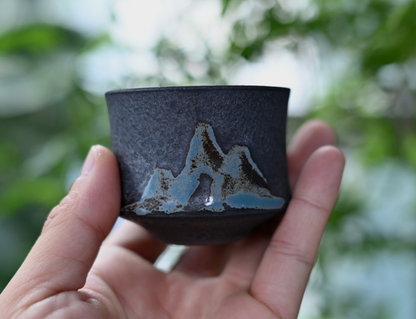 Tasse de maître créative faite à la main à parois fines de style Wabi-sabi