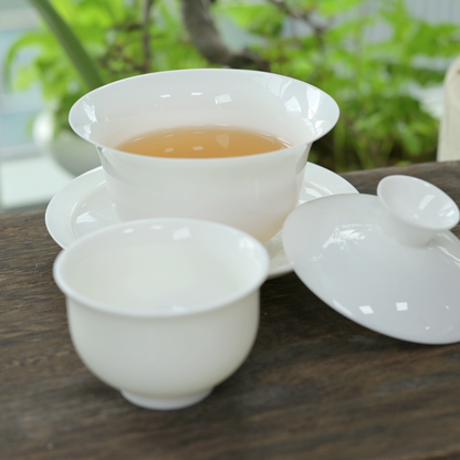 Gaiwan (bol à thé) en porcelaine blanche de Dehua