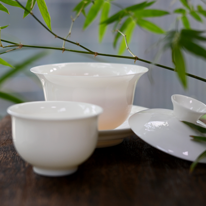 Gaiwan (bol à thé) en porcelaine blanche de Dehua