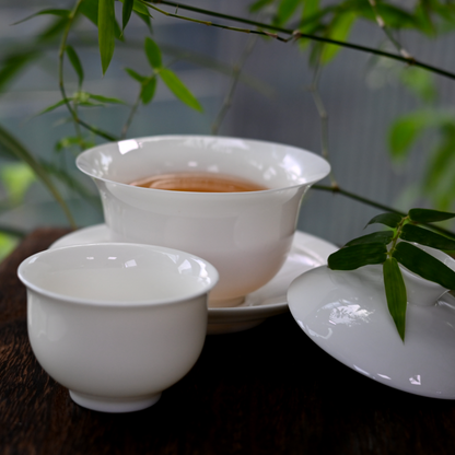 Gaiwan (bol à thé) en porcelaine blanche de Dehua