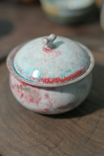 Gaiwan unique en glaçure sodique cuite au bois de Jingdezhen 100ml