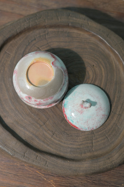 Gaiwan unique en glaçure sodique cuite au bois de Jingdezhen 100ml