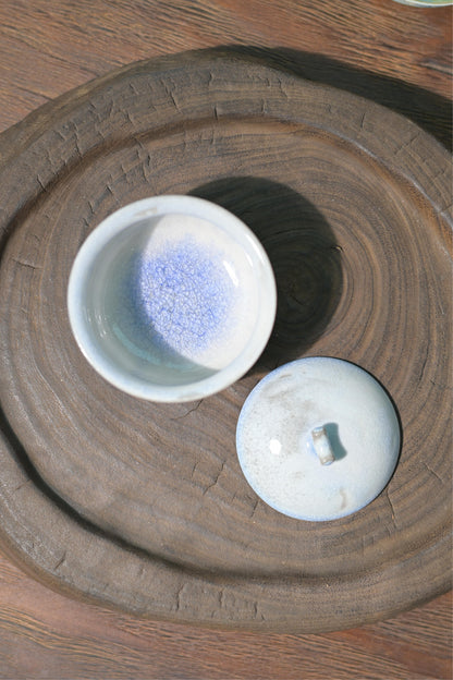 Gaiwan unique en glaçure sodique cuite au bois de Jingdezhen 100ml