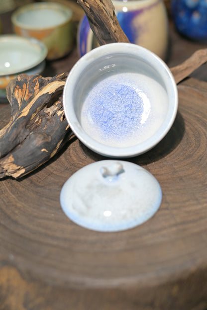 Gaiwan unique en glaçure sodique cuite au bois de Jingdezhen 100ml