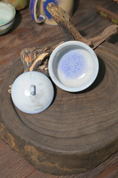 Gaiwan unique en glaçure sodique cuite au bois de Jingdezhen 100ml