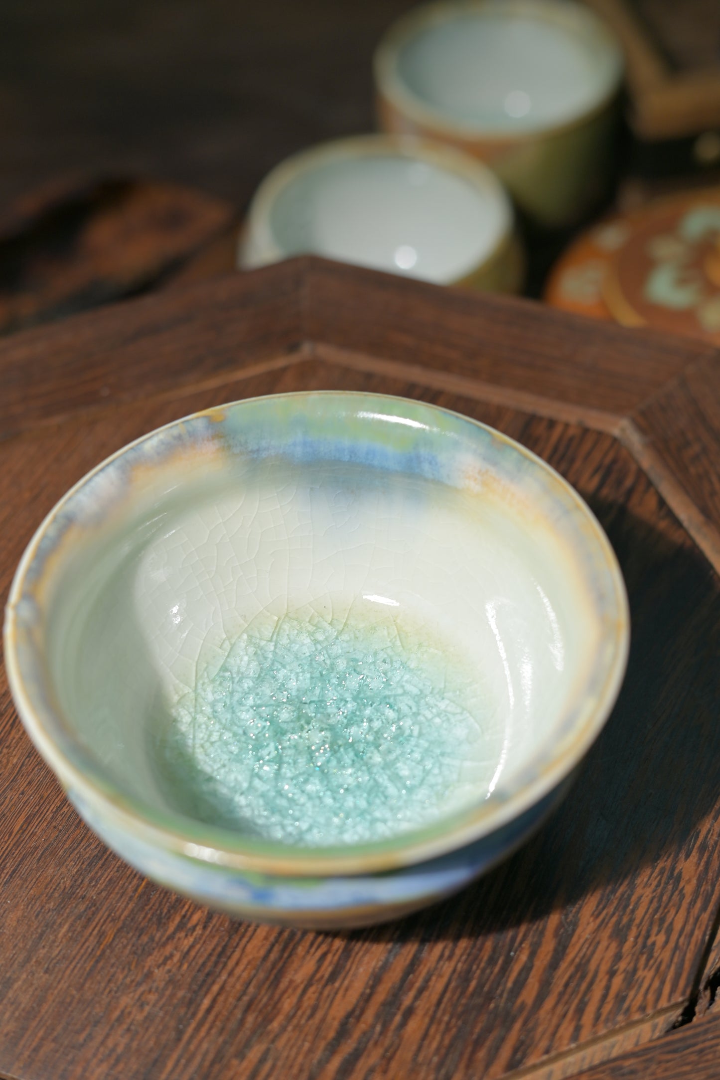 Unique Piece Jingdezhen Handmade Underglaze Colored Teacup 80ml