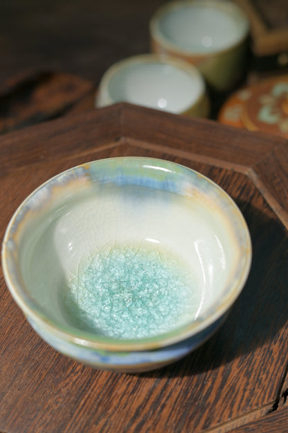Einzigartiges Stück Jingdezhen Handgemachte Unterglasur Farbige Teetasse 80ml