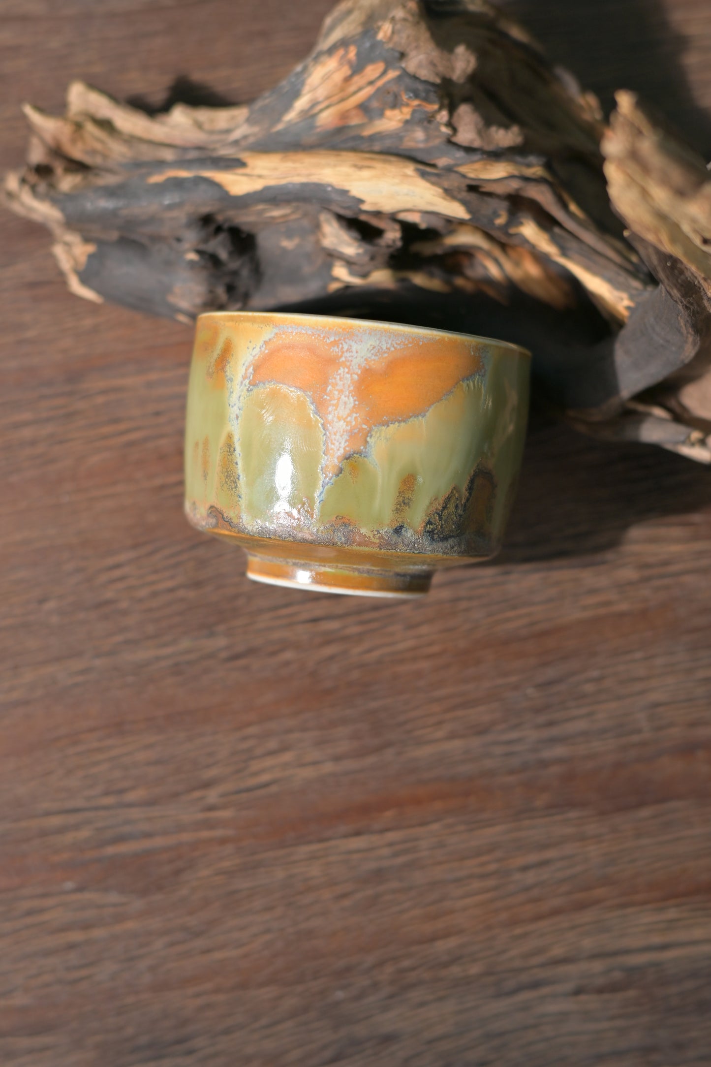 Unique Piece Jingdezhen Handmade Underglaze Colored Teacup 80ml