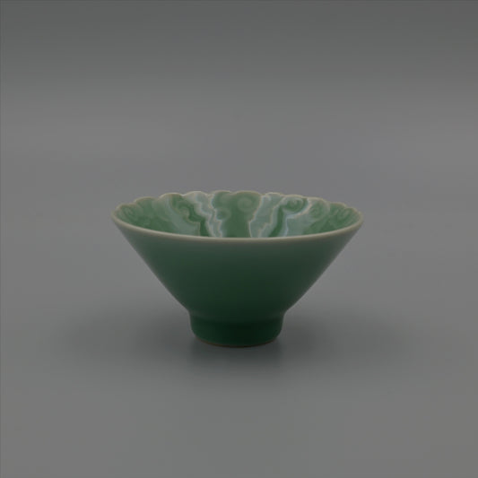 Longquan Celadon Embossed Cloud Patterns Tea Cup