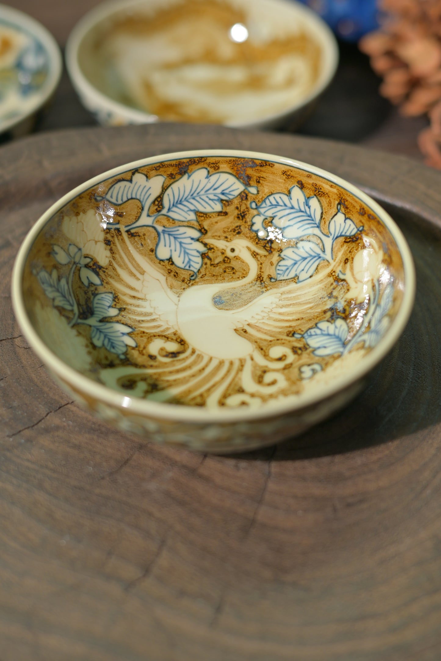 Jingdezhen Hand-Painted Underglaze Gold Phoenix Pu'er Teacup 100ml